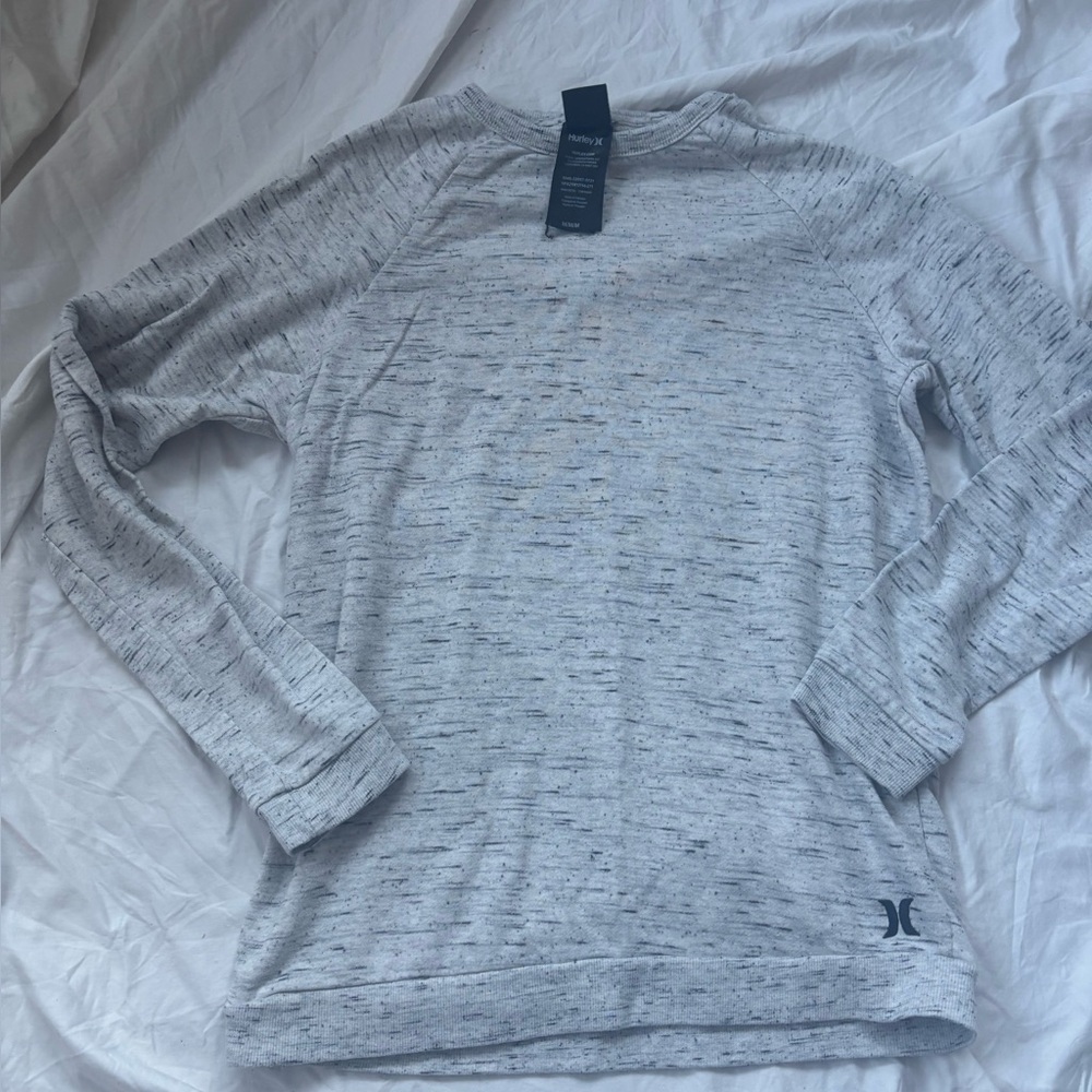 Hurley Men's Light Gray Crewneck Sweater
